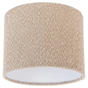 Stoffen lampenkap beige met teddy stof 18/18/14