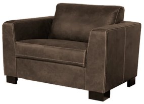 Fauteuil Polka | leer Colorado bruin 04 | 100 cm breed