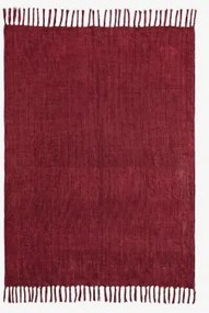 Plaid De Chenille Maidina Wijn Rood & 140 X 200 Cm - Sklum