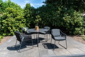 4 Seasons Outdoor Accor eetset met Bel Air teak tafel 240 cm  Tuinset    houtkleur weerbestendig