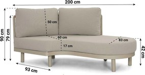 Loungeset tuin 5 personen Rope Zand/Beige  Santika Furniture Santika