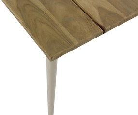 Dining Tuintafel rechthoekig 240 x 100 cm Aluminium/teak Taupe Montana
