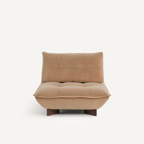 Modulaire fauteuil in stonewashed fluweel, KAORI