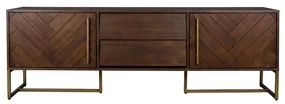 Dutchbone Class Tv-meubel Visgraat Acacia Hout - 180x45x60cm.