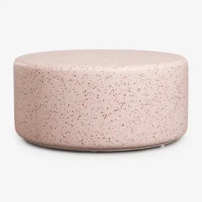 Ronde Tuintafel Ø90 Cm Van Cement Elyndra Lichtroze Terrazzo - Sklum