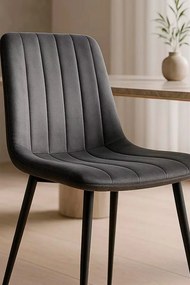 Fluwelen Miller Black Stoel