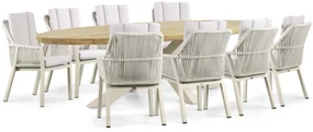 Tuinset 8 personen 280 cm Aluminium/rope Taupe Lifestyle Garden Furniture Verona/Diogo