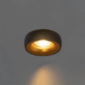 Design inbouwsport zwart met gouden binnenkant - Mooning