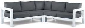 Hoek loungeset 5 personen Aluminium Wit Lifestyle Garden Furniture Luca