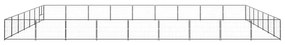 vidaXL Hondenkennel 63 m² staal zwart