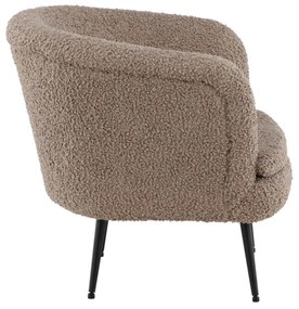 Bruine Teddy Fauteuil Zwarte Poten