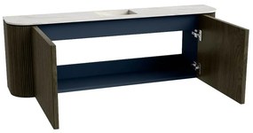 Mondiaz Joya DLux 125cm toiletmeubel ronding links/rechts shadow met wastafel faye midden 1 kraangat ostra
