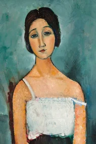 Kunstreproductie Christina, Portrait of a Girl in White, Amedeo Modigliani