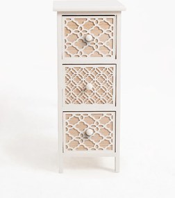 Hulpmeubilair Egle Wit, Smal, 3 laden