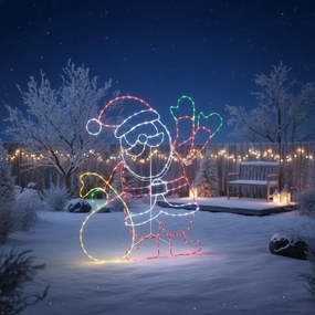 Kerst vloerlamp kerstman 117cm incl. LED met timer IP44 - Pax