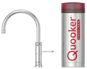 Quooker Classic Fusion Round kokendwaterkraan - draaibare uitloop - PRO3 reservoir - Warm / kokend water - Chroom 3CFRCHR