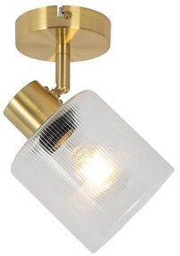 Art Deco plafondspot goud met glas verstelbaar - Laura