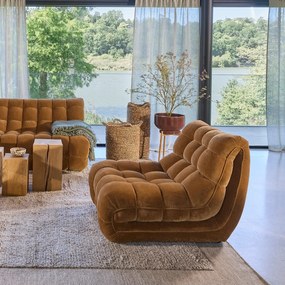 Modulaire gecapitonneerde fauteuil, fluweel, JUD