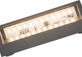 Moderne buitenwandlamp donkergrijs incl. LED IP54 - Sandstone 1