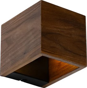 Set van 2 smart wandlampen walnoot hout incl. Wifi G9 - Transfer