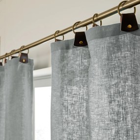 Gordijn in gewassen linnen met ringen, Private