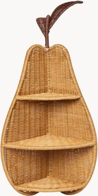 Handgeweven kinderhoekplank Pear van rotan