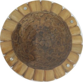 BRANCH 70 | Teak Bowl Salontafel met glas | Rond | 70x45