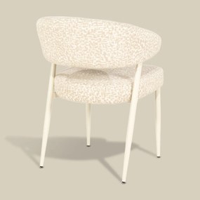 Eetkamerstoel Geometrische Print Beige