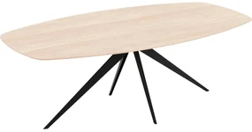 Goossens Excellent Eettafel Floyd, Semi ovaal 180 x 100 cm