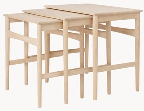 Bijzettafels Ch004 van eikenhout, set van 3
