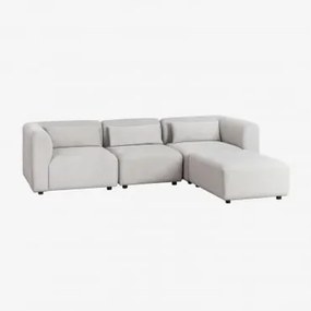 Fogler 3-delige Modulaire Bank Met Poef Stof Lichtgrijze - Sklum