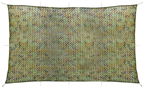 vidaXL Camouflagenet met opbergtas 2x7 m groen