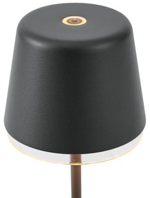 Buitenlamp met dimmer Tafellamp met dimmer zwart incl. LED IP65 oplaadbaar met laadstation - Treble Modern IP65 Buitenverlichting rond Lamp