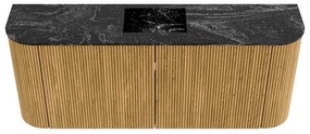Mondiaz Joya DLux 105cm toiletmeubel ronding links/rechts oak met wastafel faye midden 1 kraangat lava