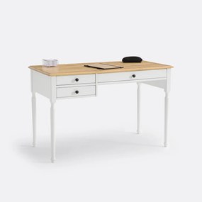 Massief grenen en MDF bureau