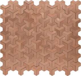 Zelfklevende Mozaïektegels Metaal | Trifold 3D Koper | 30,3×28 cm | Keuken, Bad &amp; WC