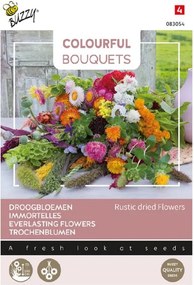 Buzzy seeds Colourful Bouquets - Rustic dried flowers - Droogbloemen mengsel