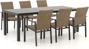 Diningset Manifesto  | 6 personen teakhout | Tuinset stapelbaar | 7-delig | Kees Smit Tuinmeubelen