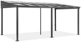 Aluminium terrasoverkapping 4 x 6 m Tarragona Garden Point antraciet