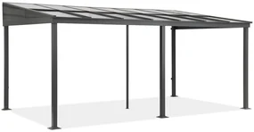 Aluminium terrasoverkapping 4 x 6 m Tarragona Garden Point antraciet