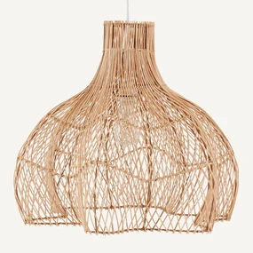 Hanglamp in gevlochten rotan, Rotanga