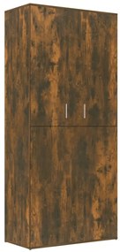 vidaXL Schoenenkast 80x39x178 cm bewerkt hout gerookt eikenkleurig