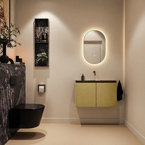 Mondiaz Ture DLux toiletmeubel 80cm oro met wastafel lava midden zonder kraangat