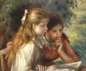 Pierre Auguste Renoir - Kunstdruk The Reading, c.1890-95, (40 x 35 cm)
