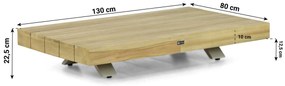 Stoel en Bank Loungeset 5 personen Aluminium/Teak Old teak greywash  Santika Furniture Santika
