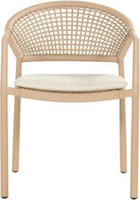 Tuinset 6 personen 220 cm Rope Taupe Hartman Taragona/Valencia