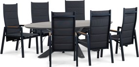 Tuinset 6 personen 240 cm Aluminium Grijs Lifestyle Garden Furniture Essence/Lunea