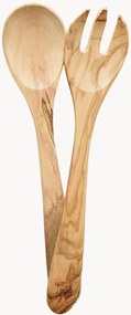 Olijfhouten saladebestekset Rosa, 2 stuks