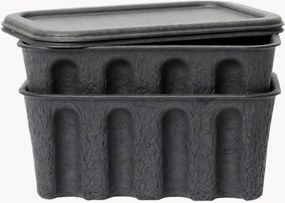 Opbergdozen Pulp van papierpulp, D 18 cm, 2-delig