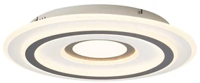 Design plafondlamp wit met antraciet rond incl. LED dimbaar - Taylor Design Binnenverlichting Lamp